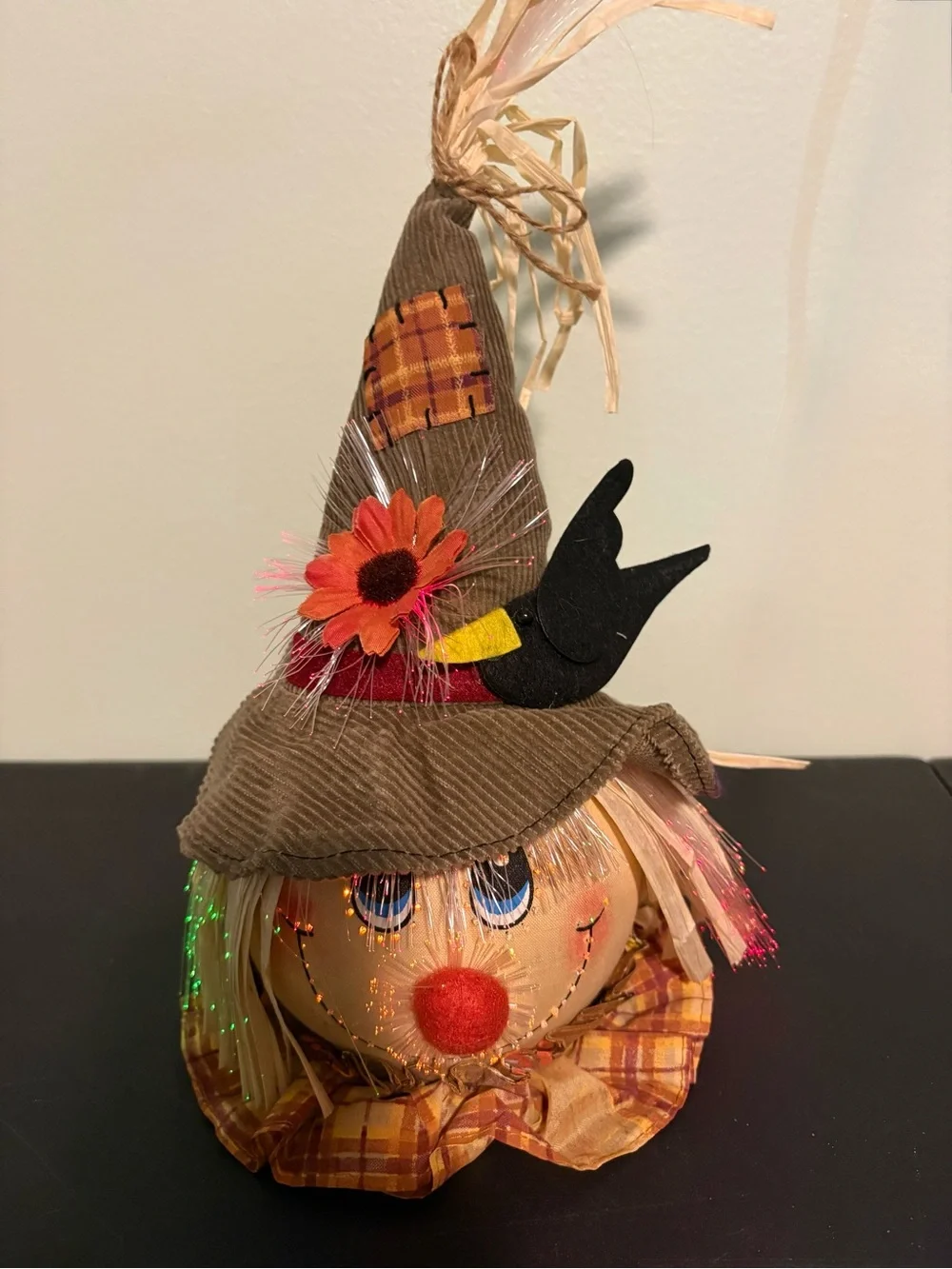Fall Scarecrow Table Decor - Light up